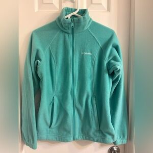 Columbia Women’s small teal full zip fleece hoodie